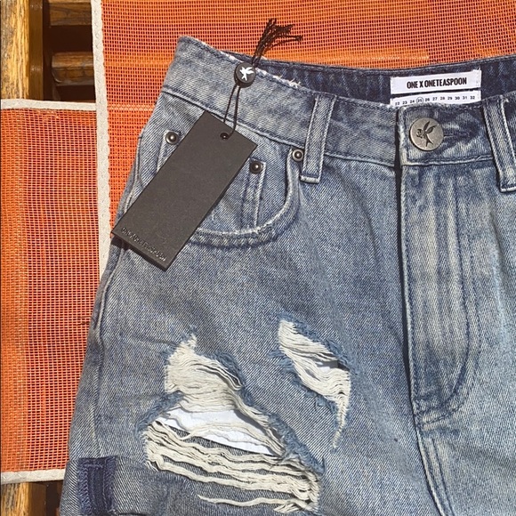 One teaspoon high waist denim shorts